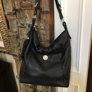 REDUCED!!  AMAZING and Soft Black Leather Isaac Mizrahi Shoulder Bag